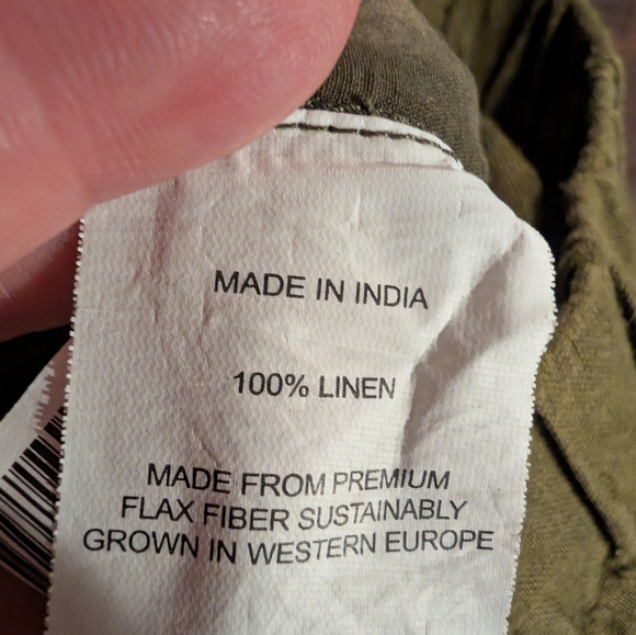 Quince 100% European Linen Pants, Martini Olive, Women's Small - Picture 6 of 7